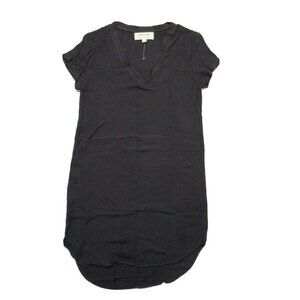 NEW Anthropologie Cloth & Stone Carter Tee Tunic in Gray V-neck T-shirt Dress XS
